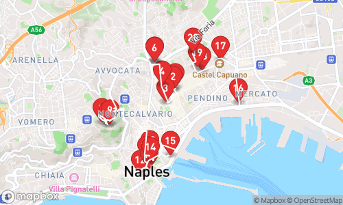 Naples Revealed: A Journey Through Time tour map