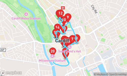 A Historical & Cultural Exploration of Cardiff tour map