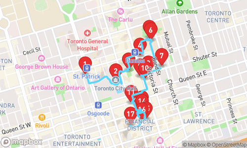 Journey Through Toronto's Architectural and Cultural Gems tour map