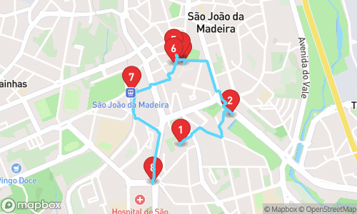 Exploring Industrial Heritage: A Cultural Tour through São João da Madeira tour map