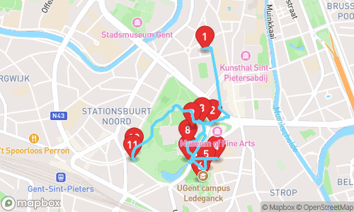 Gent: Een Wandeling Door Tijd & Creativiteit tour map