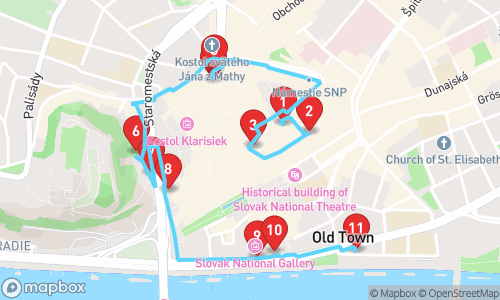 Bratislava: A Tapestry Through Time tour map