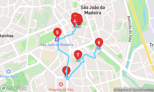 The Rich Tapestry of History and Modernity: A Tour Through São João da Madeira tour map