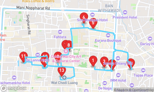 Chiang Mai Chronicles: Temples & Traditions tour map