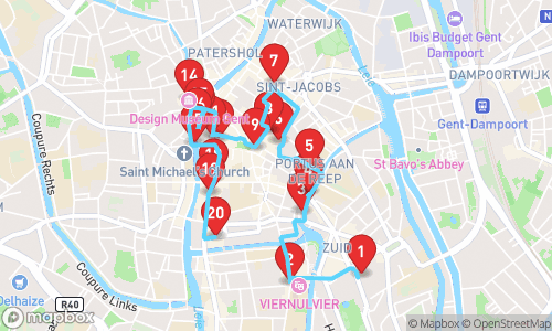 Gent: A Grand Tapestry tour map