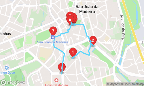 Exploring Historical & Cultural Treasures of São João da Madeira tour map