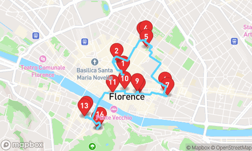 Firenze: Cradle of Renaissance Wonders tour map