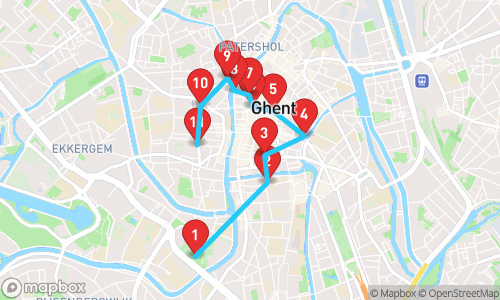 De Geheimen van Gent: Een Historische Ontdekkingstocht tour map