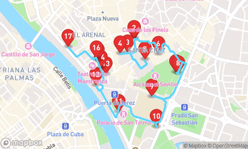 Sevilla: Een Reis Door De Geschiedenis tour map