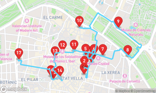 Valencia: Een Reis Door De Tijd tour map